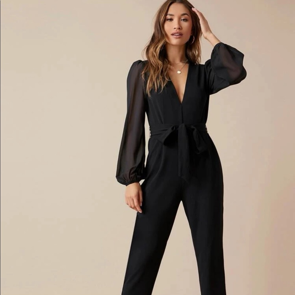 Long Sleeve Black Jumpsuit